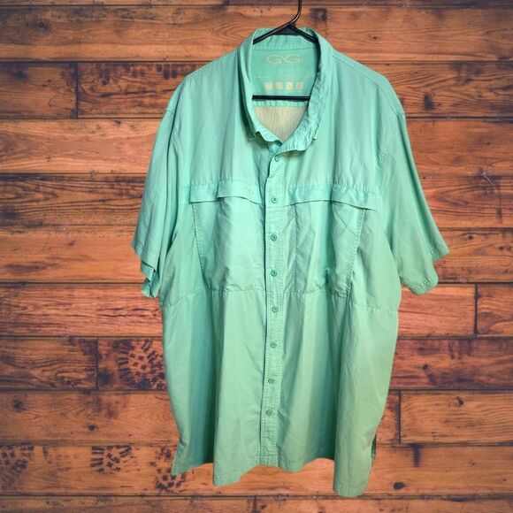 5 for $25🔥Gameguard Aqua Teal Button Front Sports Shirt 4XL - Picture 1 of 6